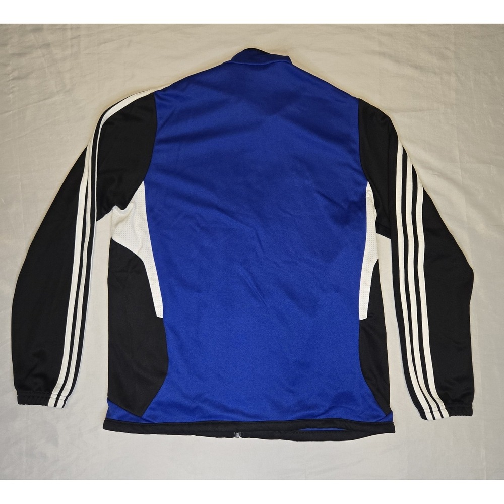 Adidas ClimaCool Track Jacket Full Zip Youth Large Classics Crest Blue Black Wht - Picture 6 of 8